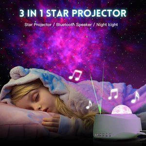 Galaxy Projector 3 in 1 night light sound machine bluetooth stars